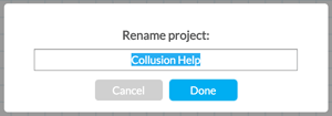 Renaming Projects